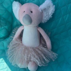 Pink and White Stuffed Mouse with Tutu